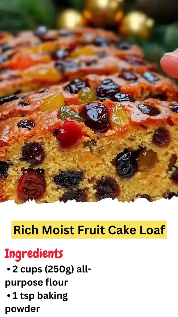 Rich Moist Fruit Cake Loaf