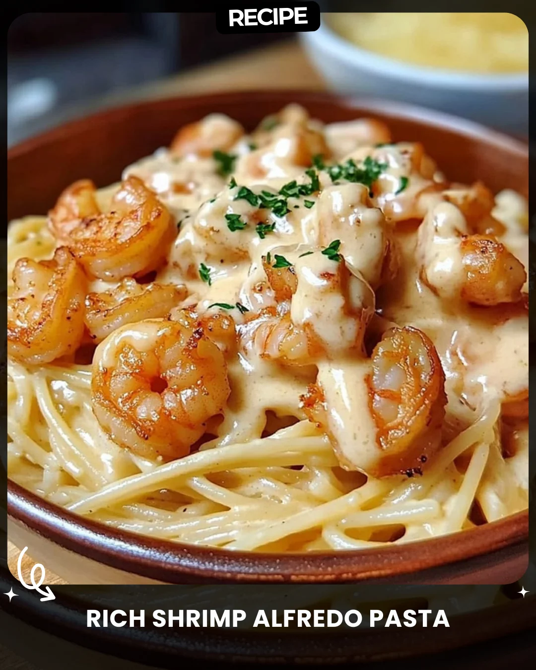 Rich Shrimp Alfredo Pasta