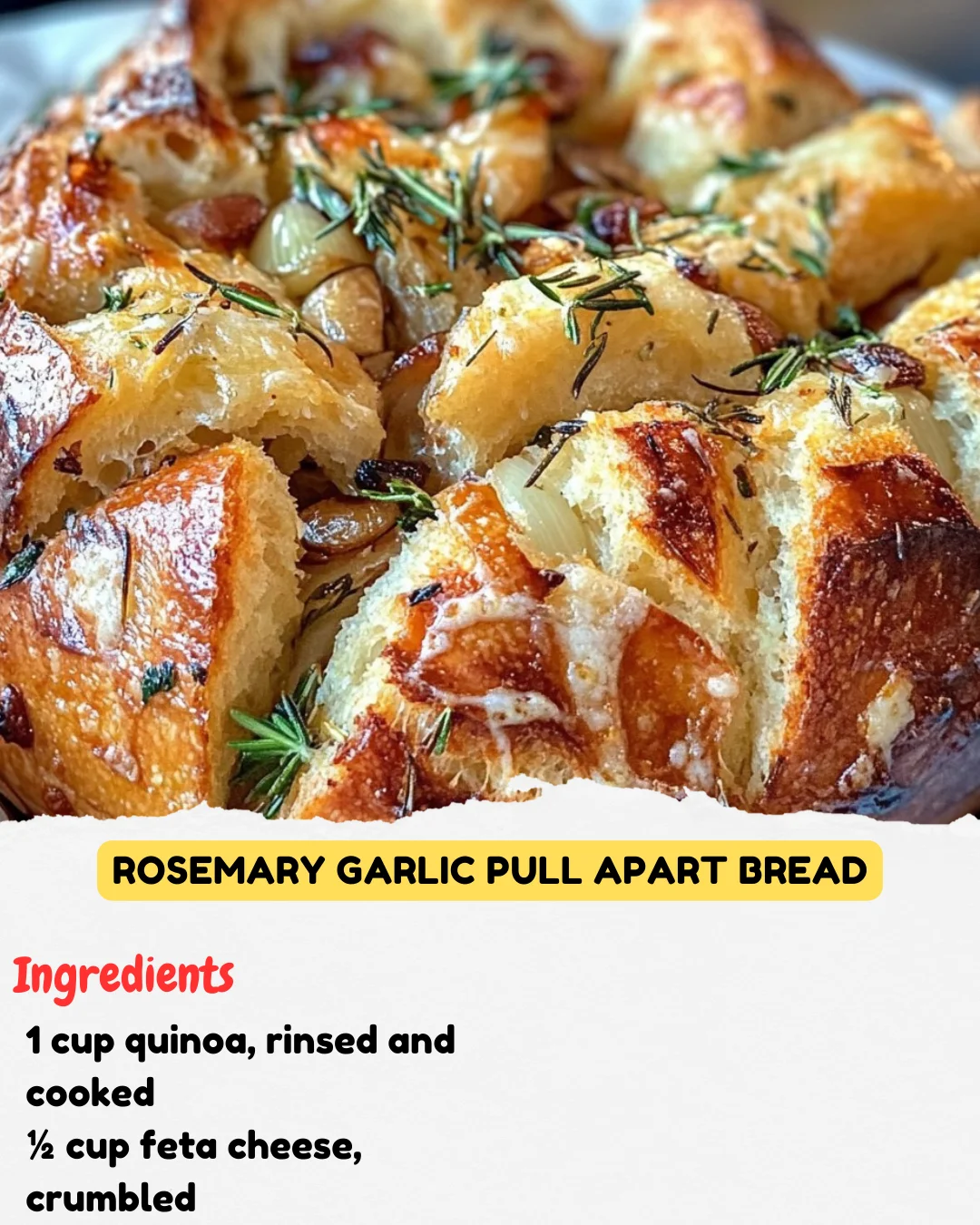 Rosemary Garlic Pull Apart Bread