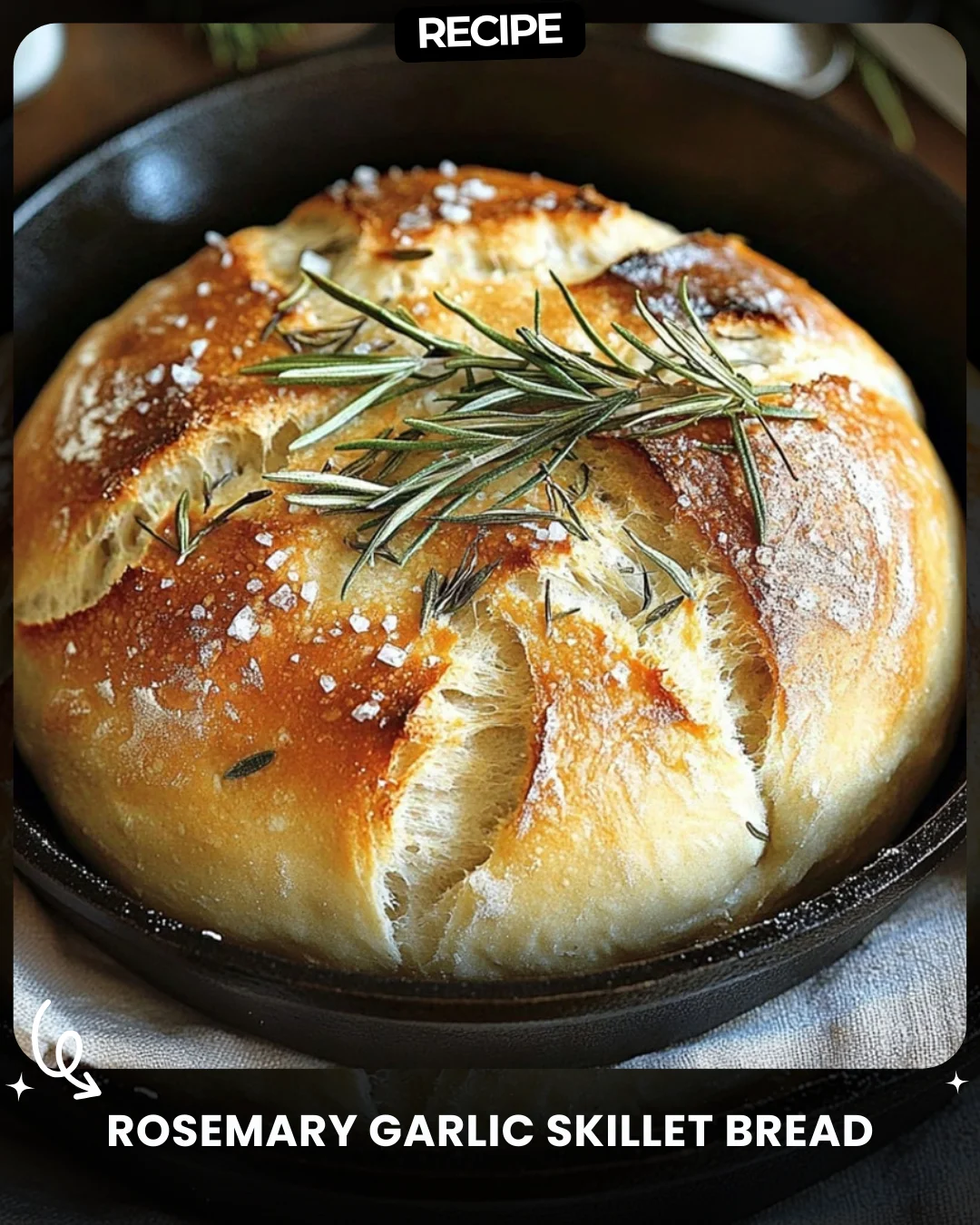 Rosemary Garlic Skillet Bread