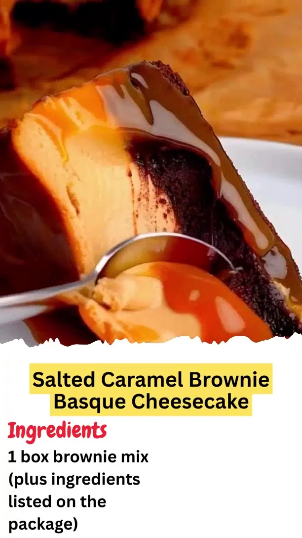 Salted Caramel Brownie Basque Cheesecake