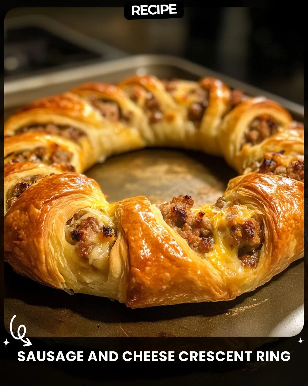Sausage and Cheese Crescent Ring