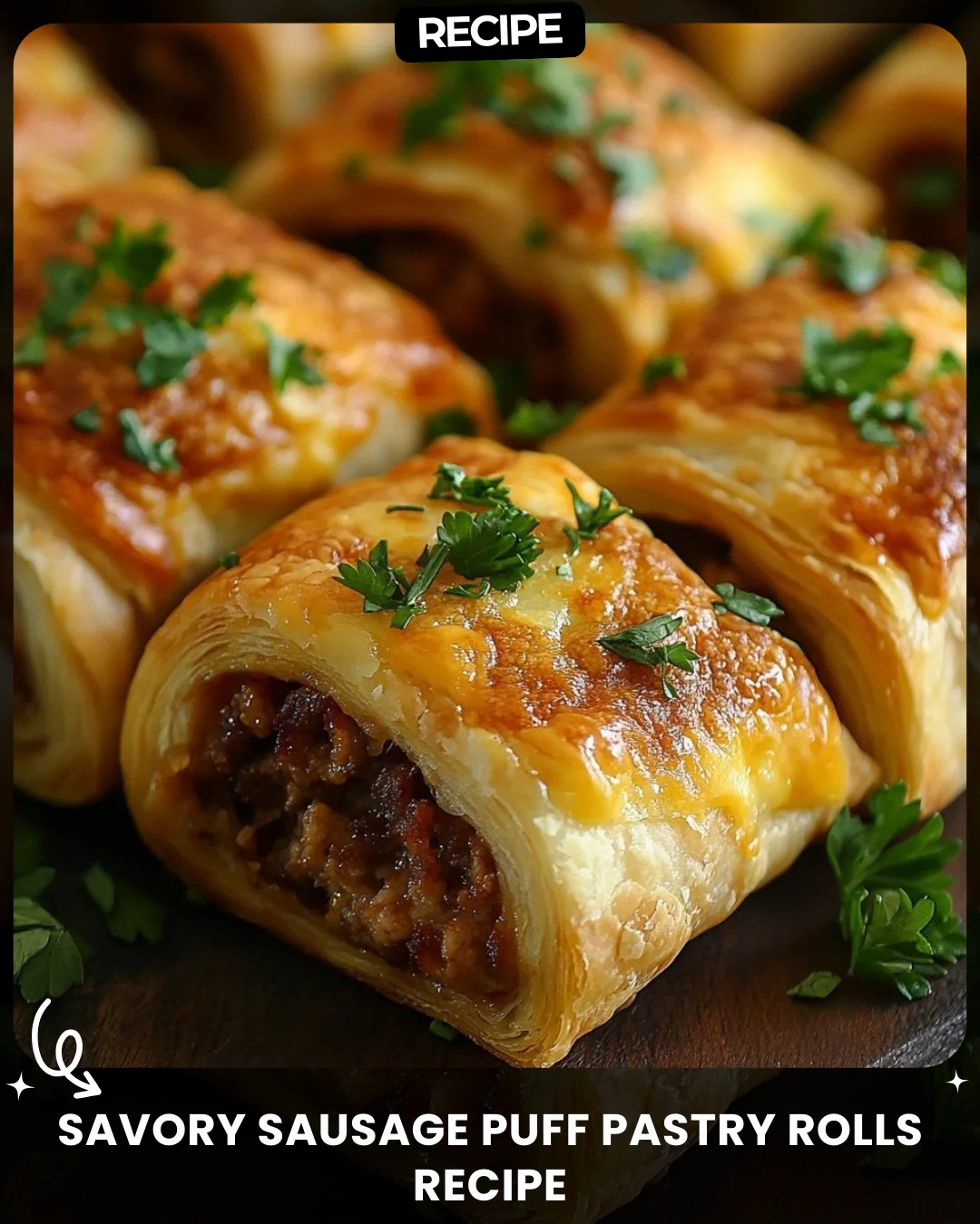Savory Sausage Puff Pastry Rolls Recipe