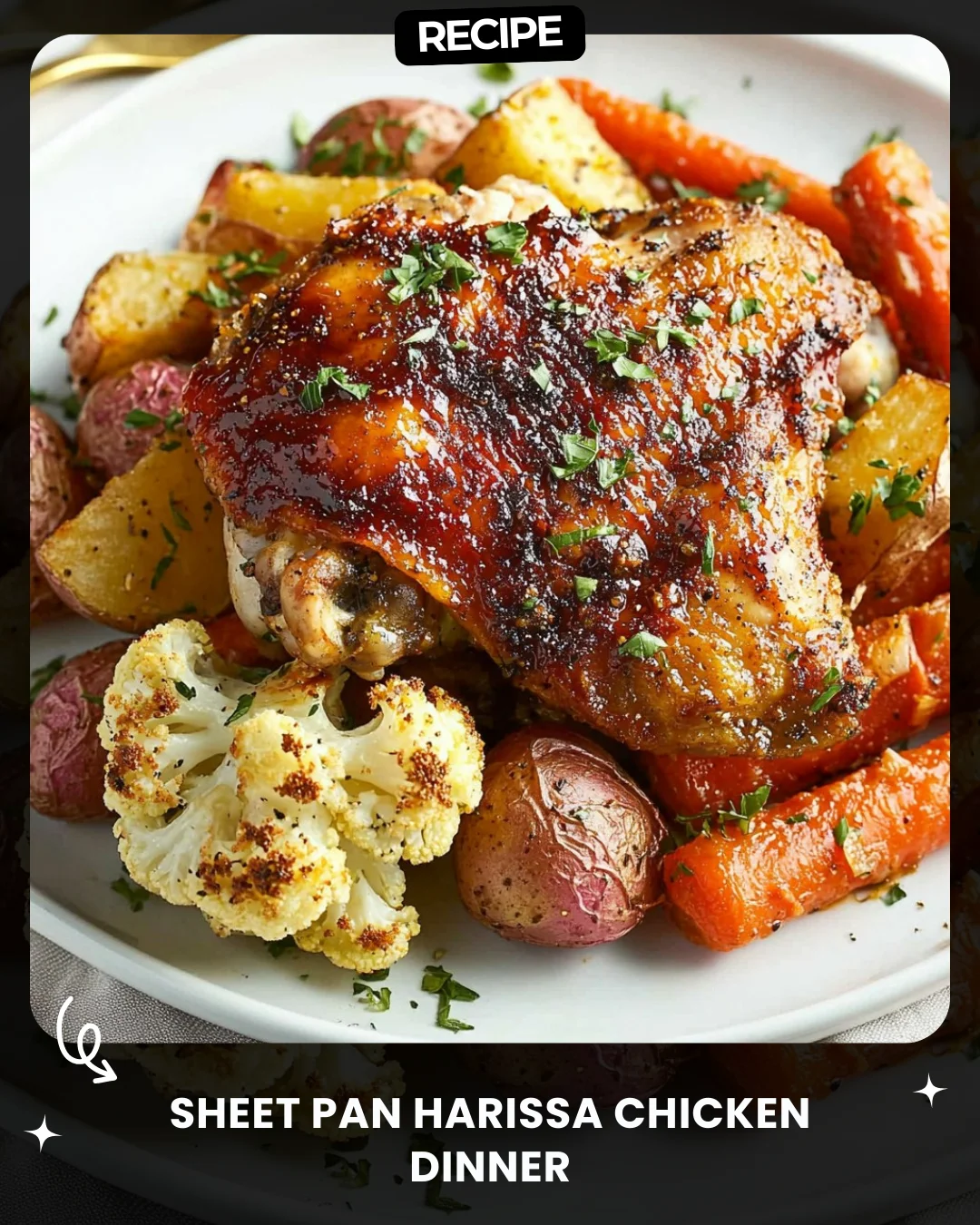 Sheet Pan Harissa Chicken Dinner