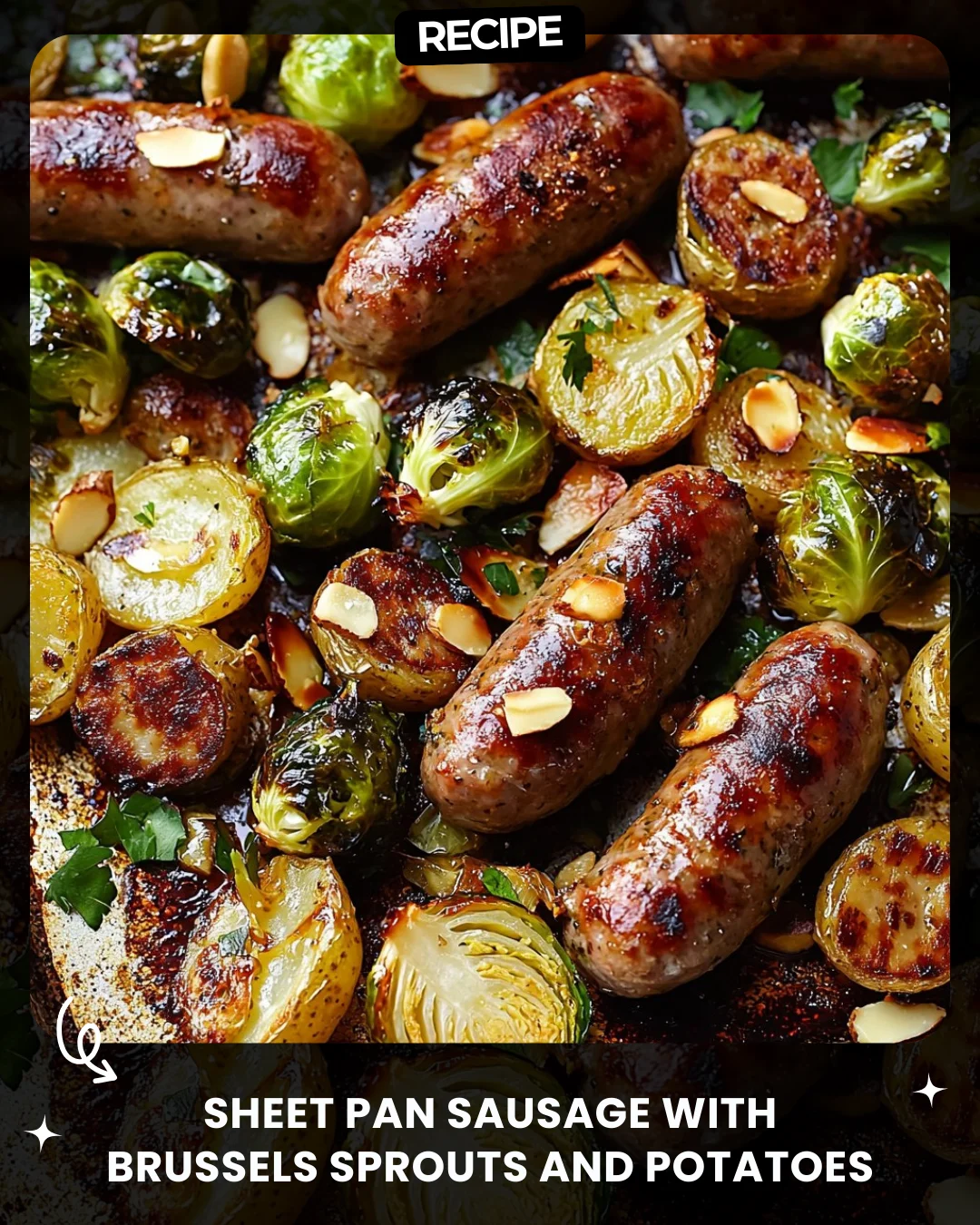 Sheet Pan Sausage with Brussels Sprouts and Potatoes