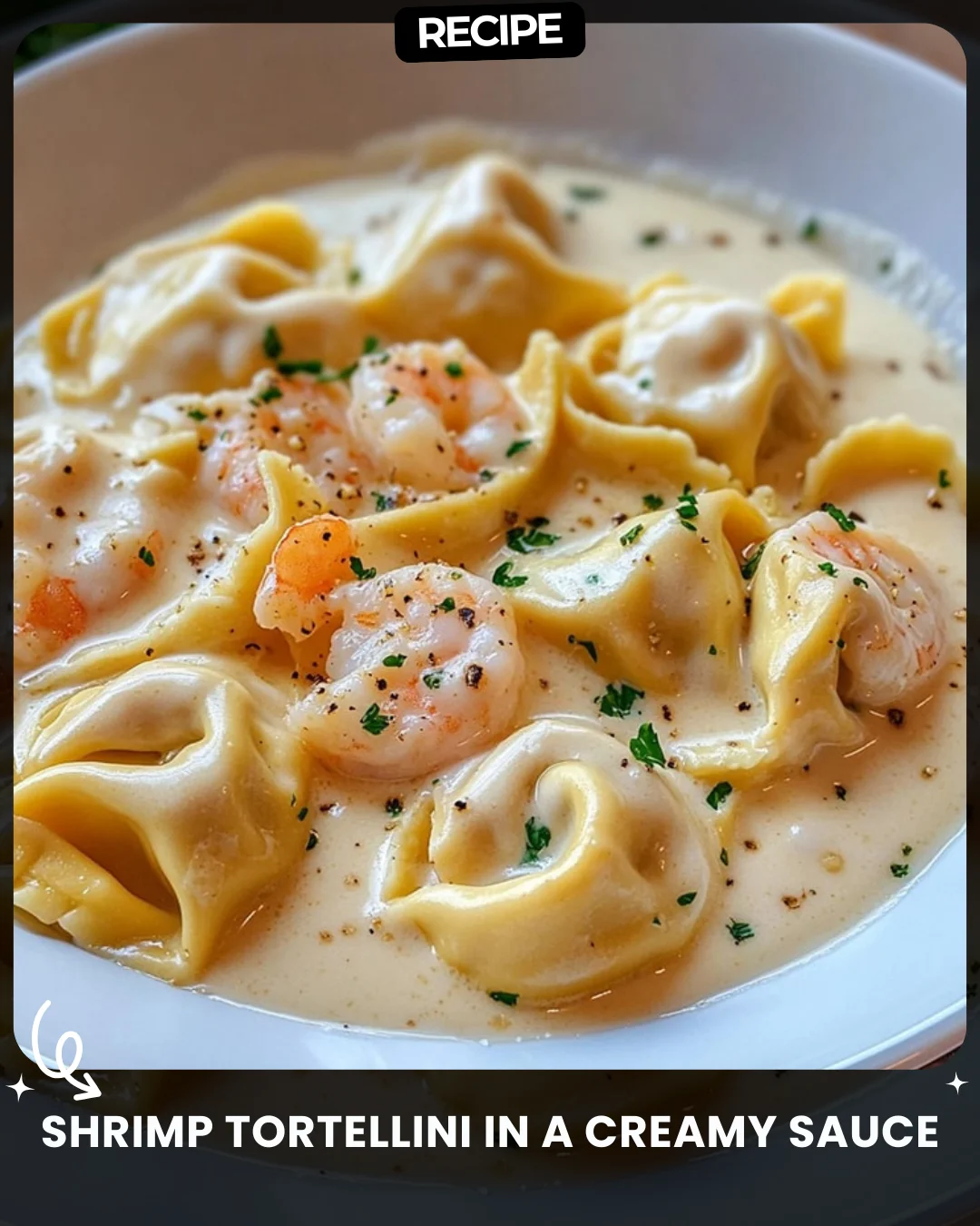 Shrimp Tortellini in a Creamy Sauce