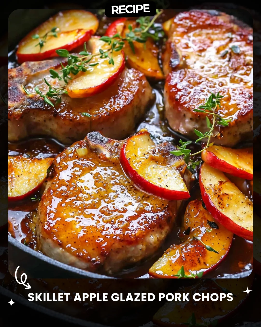 Skillet Apple Glazed Pork Chops