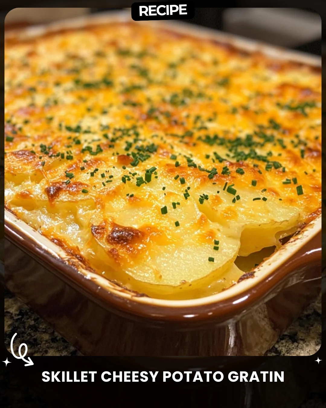 Skillet Cheesy Potato Gratin
