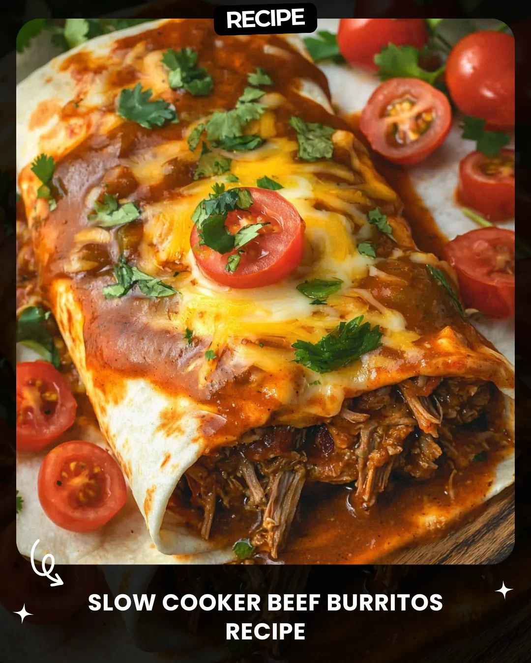 Slow Cooker Beef Burritos Recipe