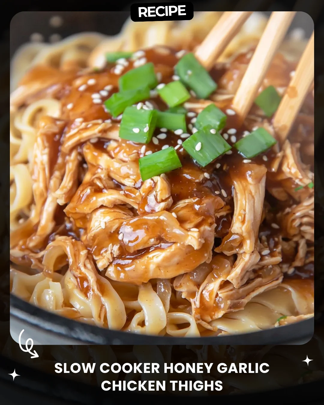 Slow Cooker Honey Garlic Chicken Thighs