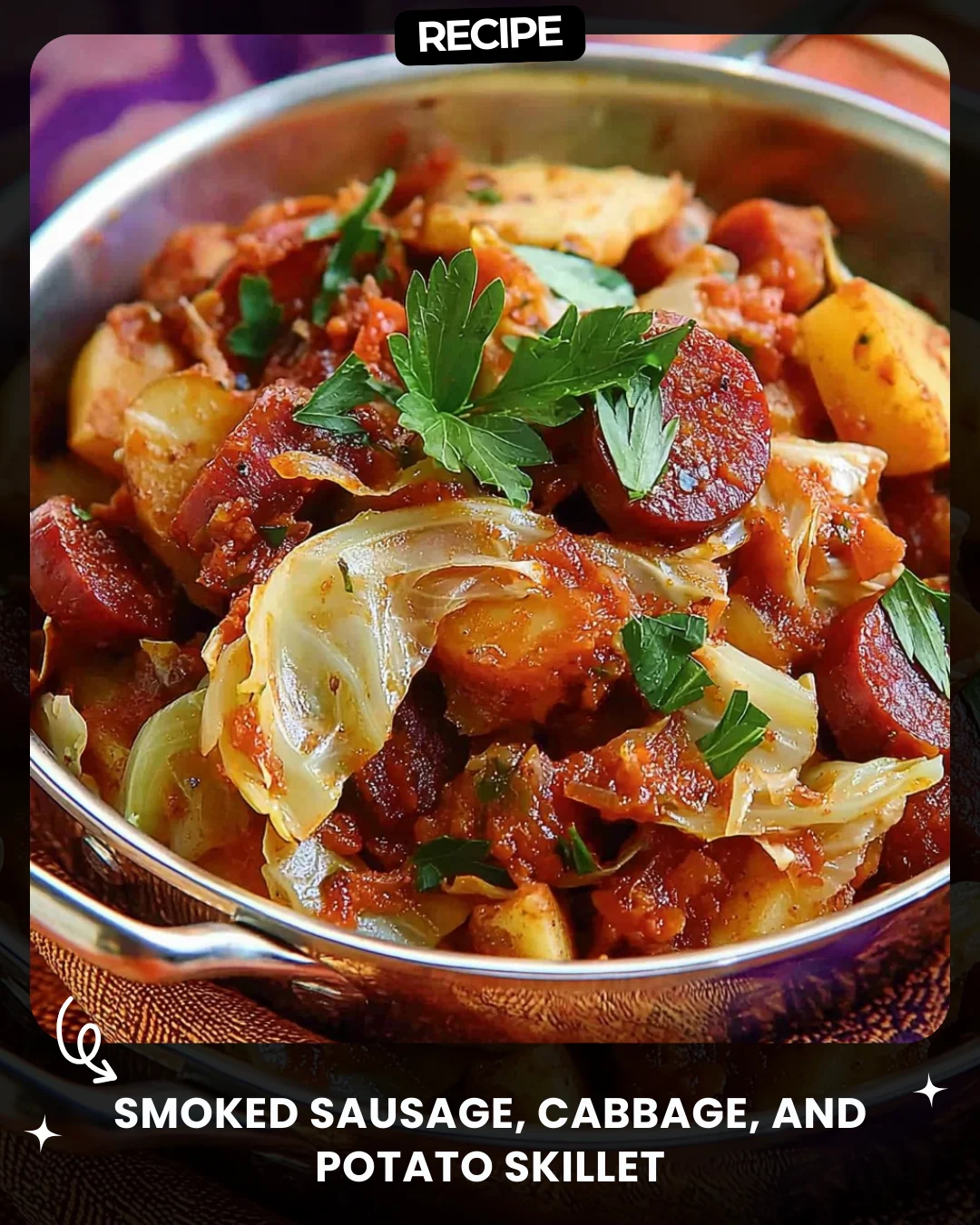 Smoked Sausage, Cabbage, and Potato Skillet