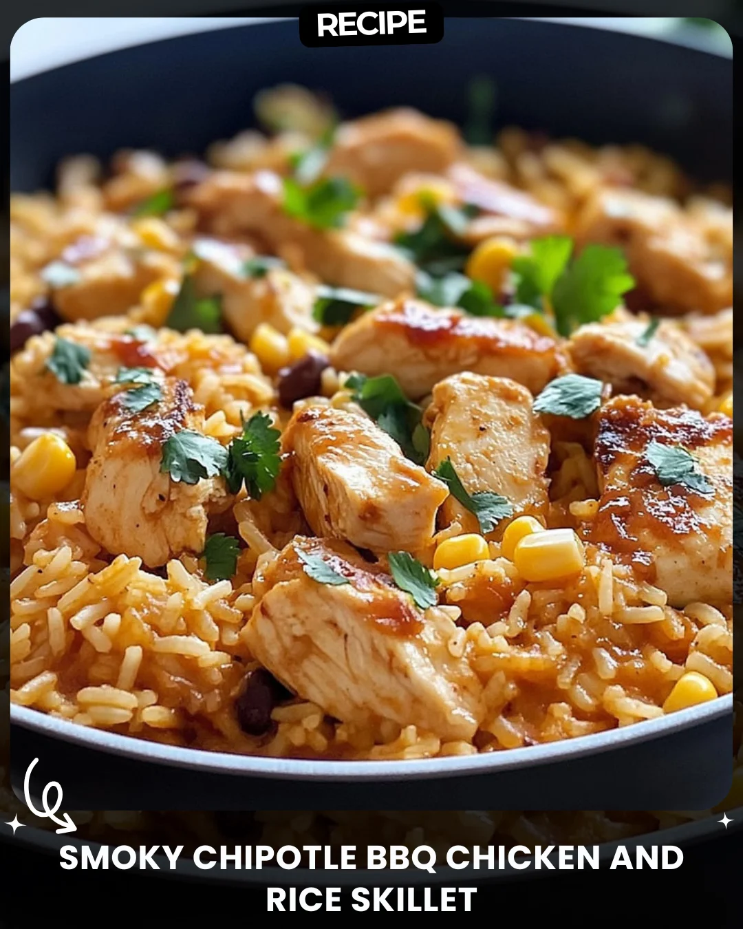 Smoky Chipotle BBQ Chicken and Rice Skillet