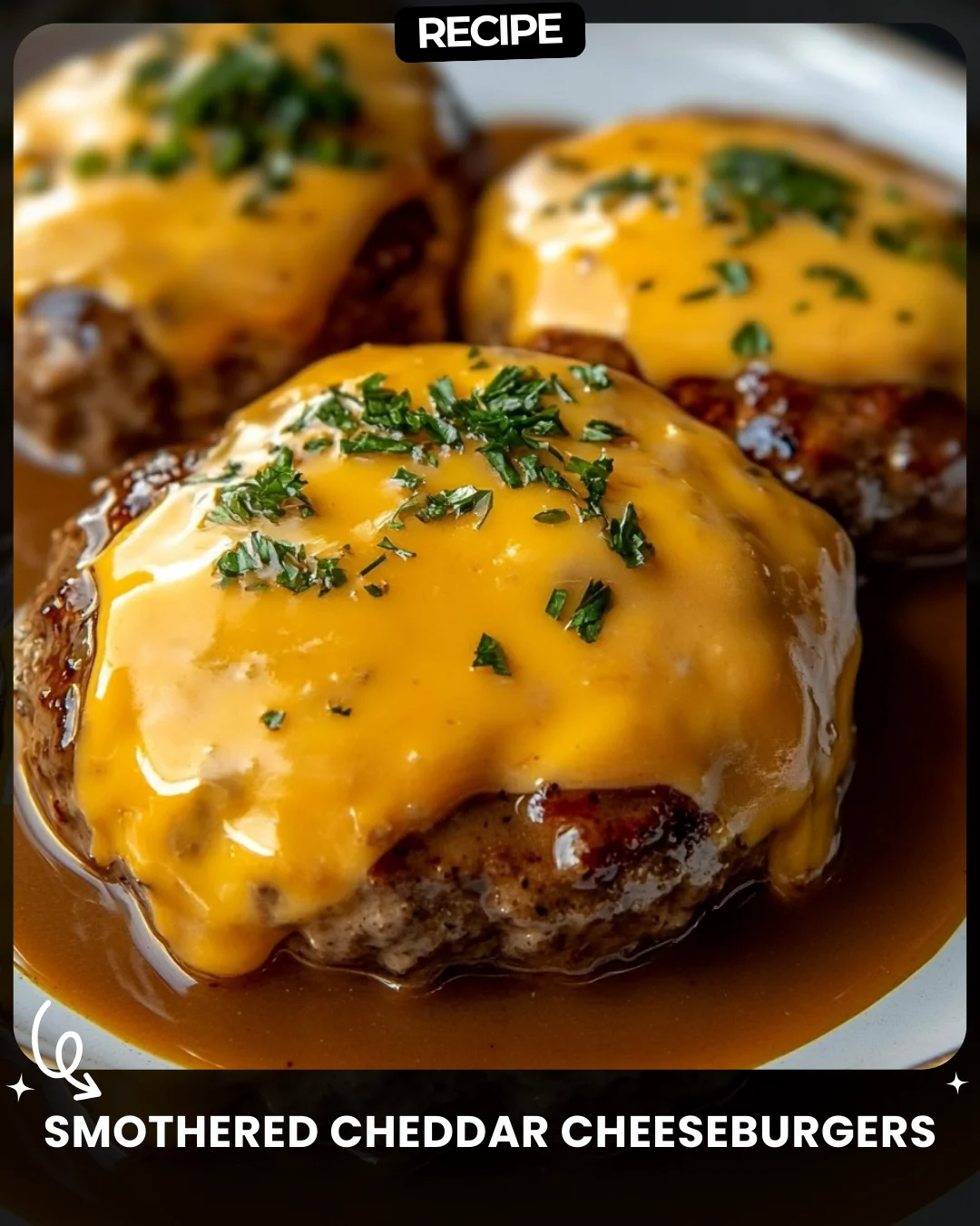 Smothered Cheddar Cheeseburgers
