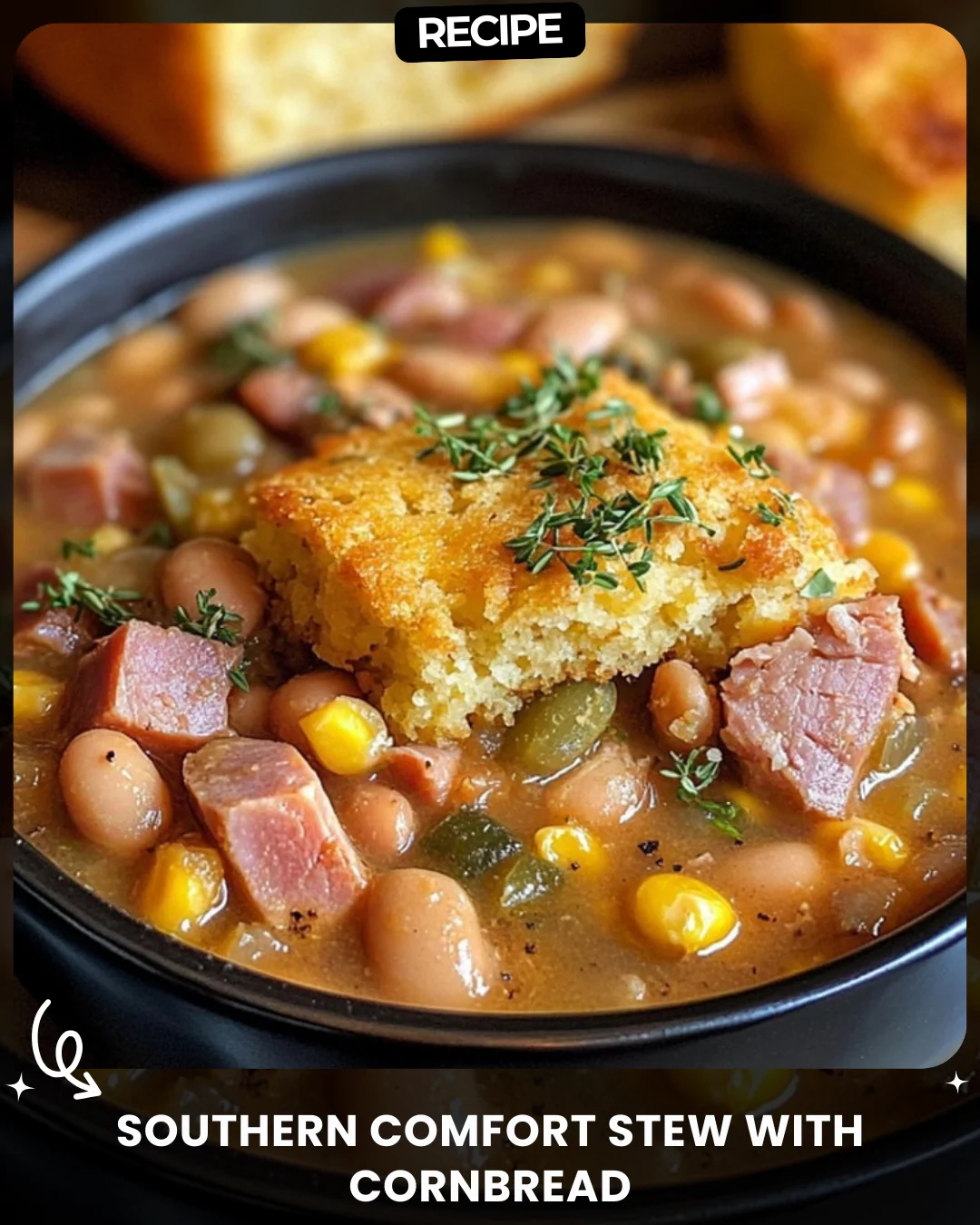 Southern Comfort Stew with Cornbread