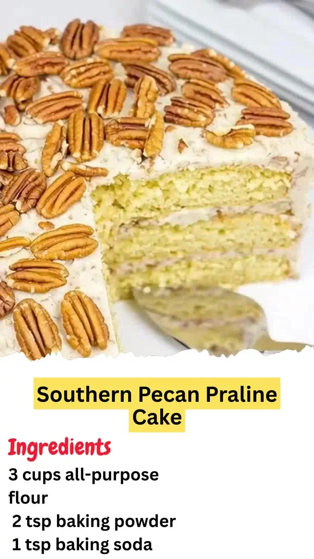 Southern Pecan Praline Cake