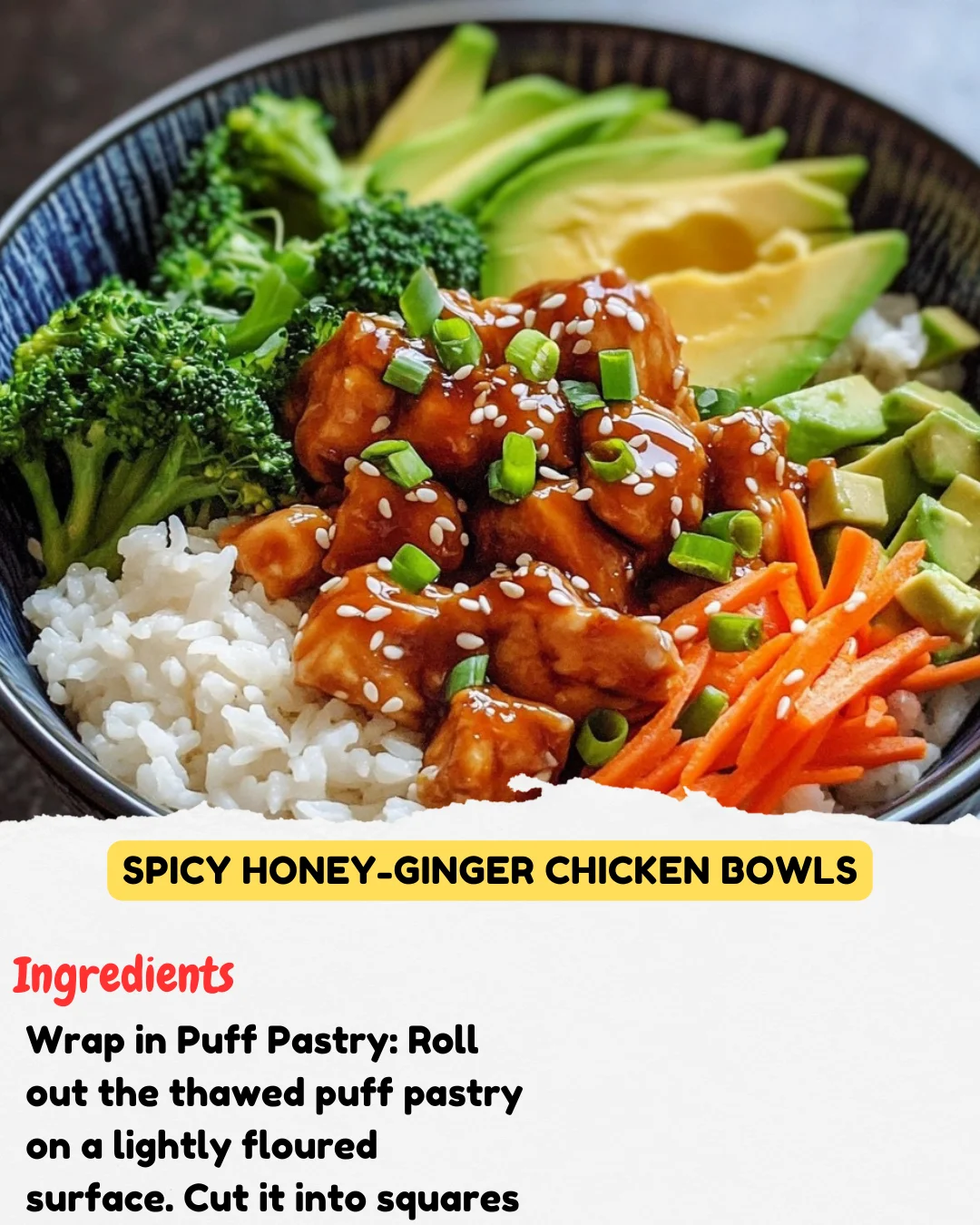Spicy Honey-Ginger Chicken Bowls