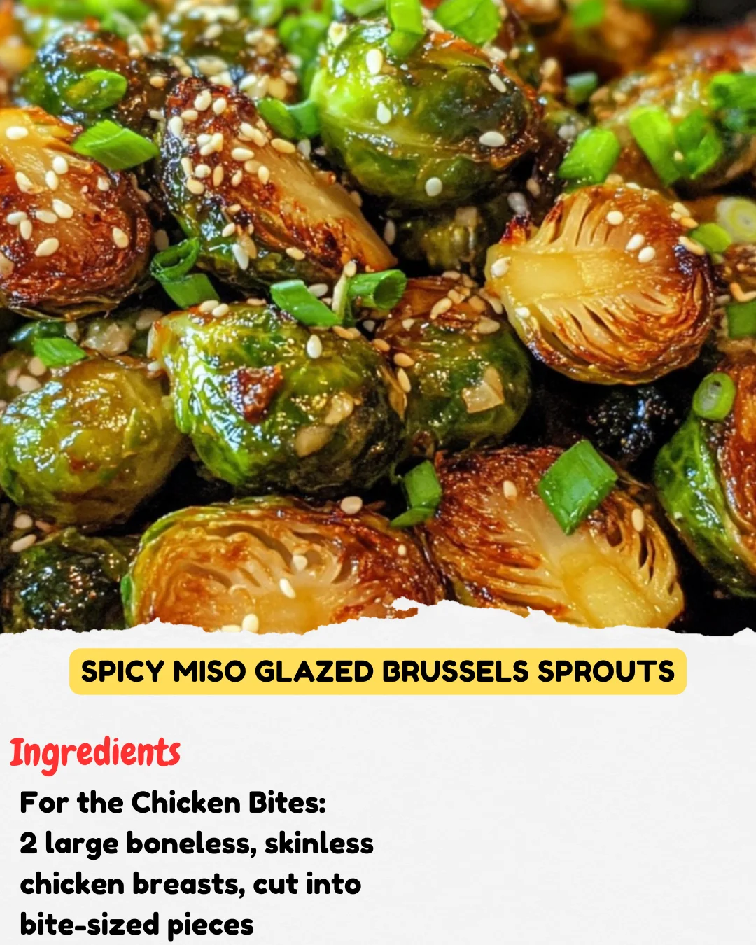 Spicy Miso Glazed Brussels Sprouts
