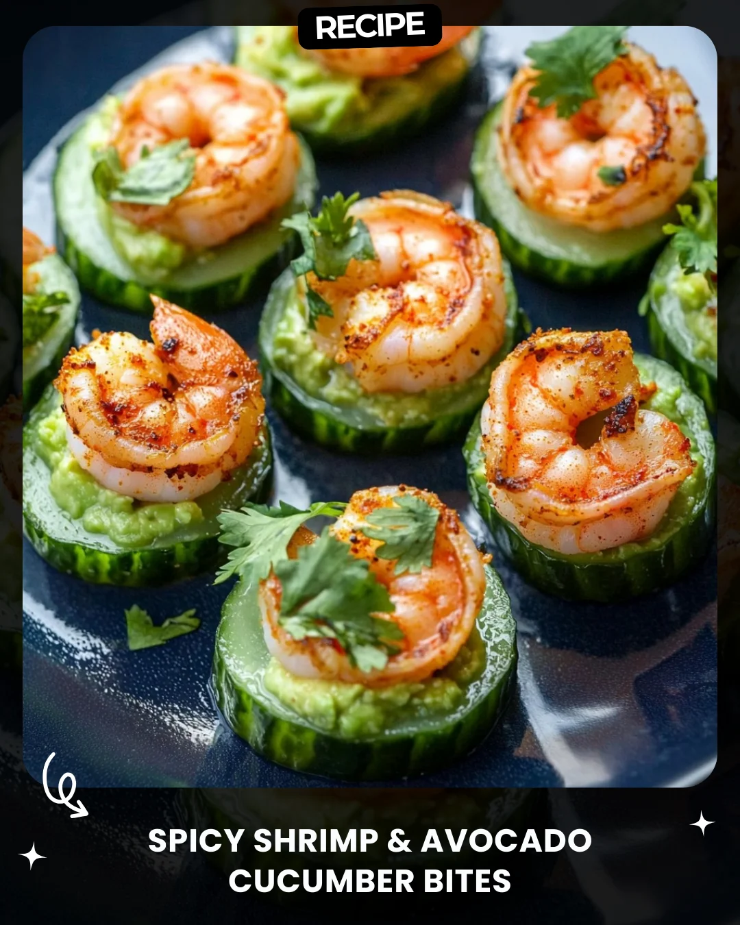 Spicy Shrimp & Avocado Cucumber Bites