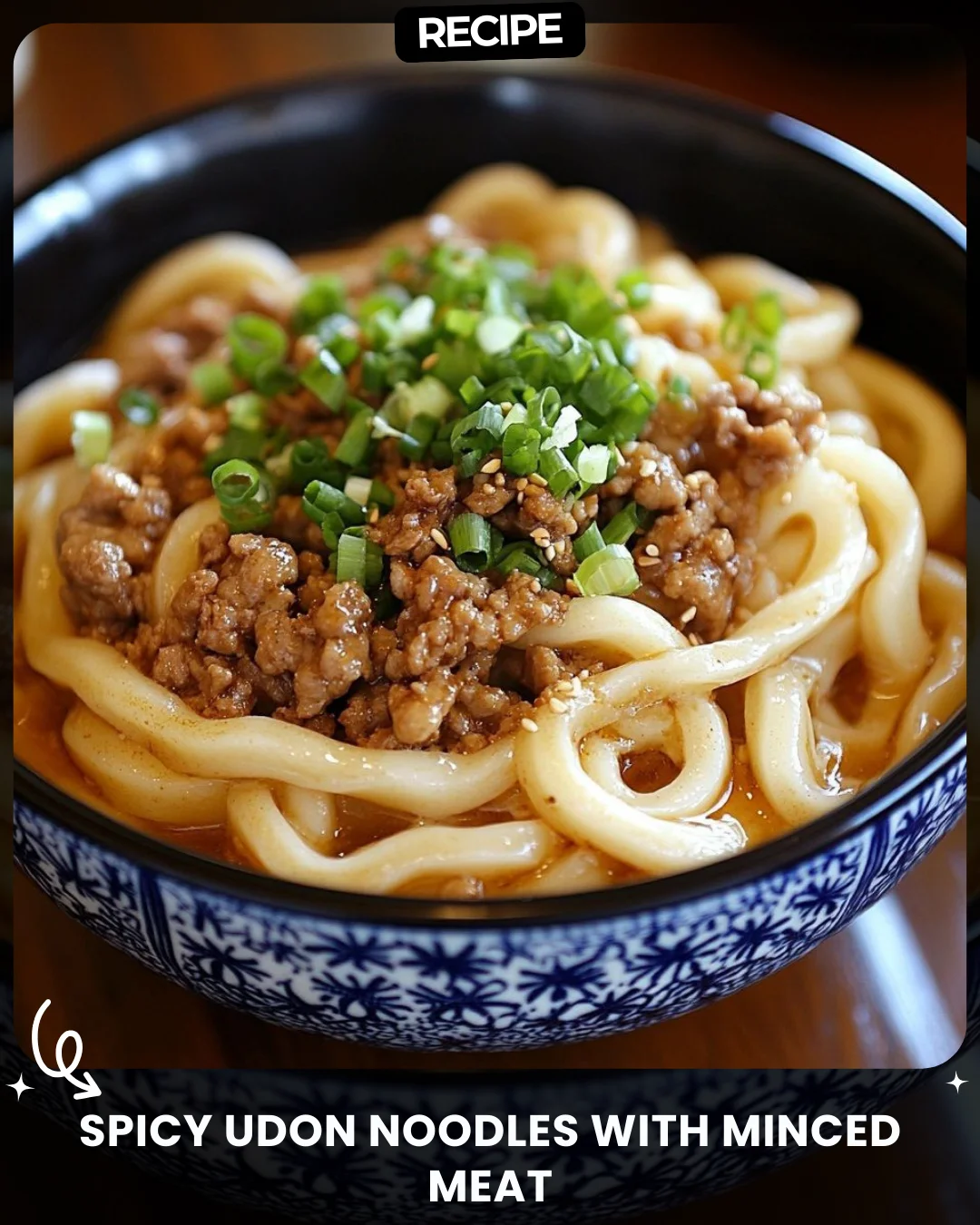 Spicy Udon Noodles with Minced Meat