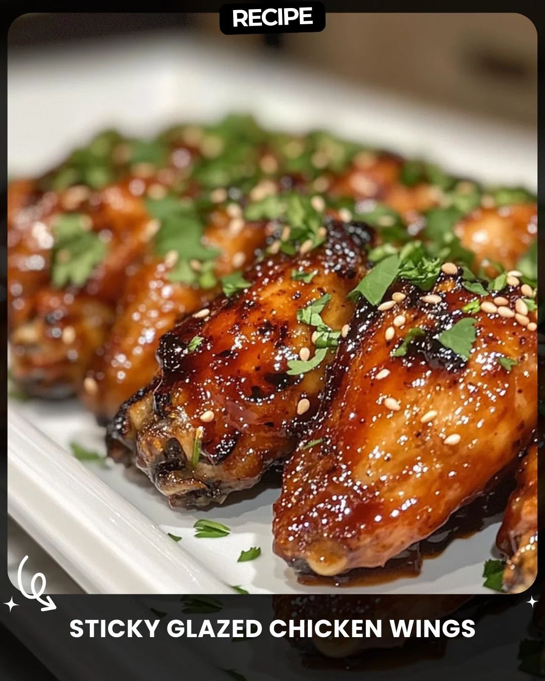 Sticky Glazed Chicken Wings