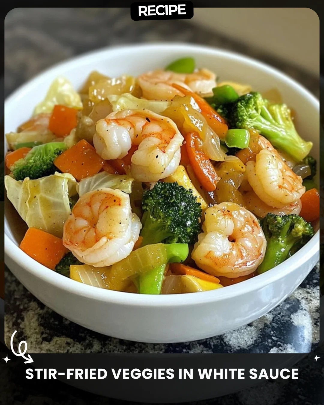 Stir-Fried Veggies in White Sauce