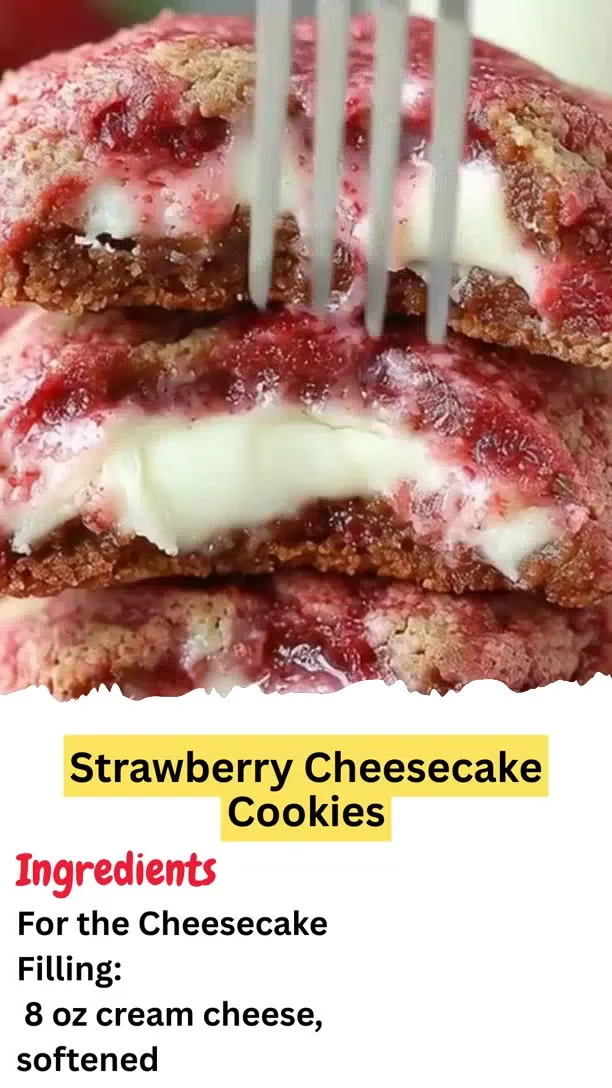 Strawberry Cheesecake Cookies