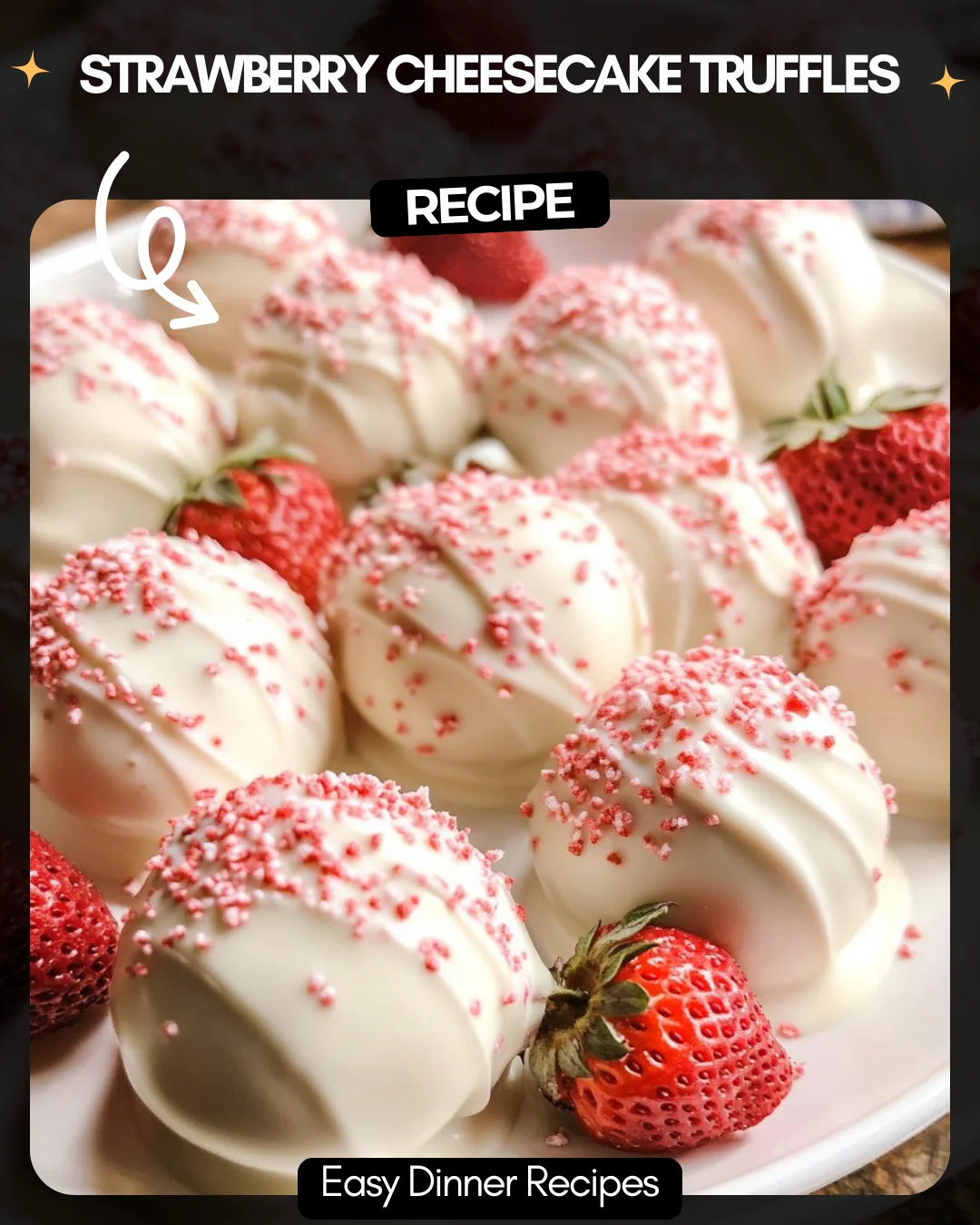 Strawberry Cheesecake Truffles