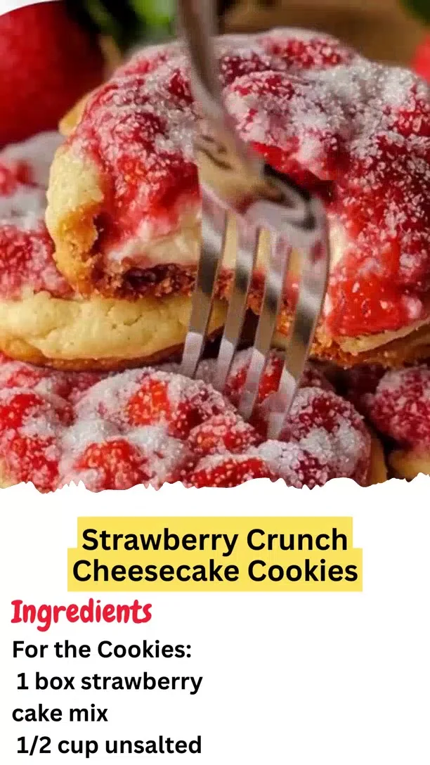 Strawberry Crunch Cheesecake Cookies