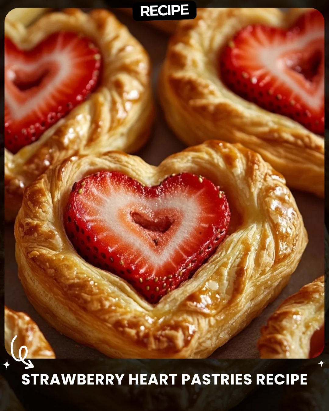 Strawberry Heart Pastries Recipe