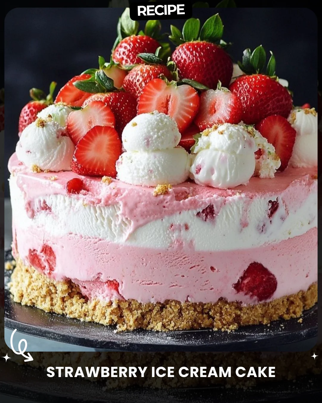 Strawberry Ice Cream Cake