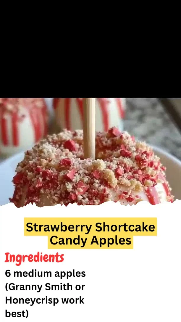 Strawberry Shortcake Candy Apples