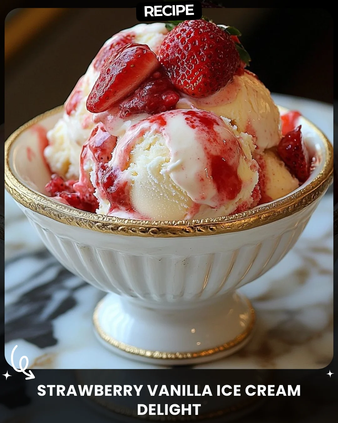 Strawberry Vanilla Ice Cream Delight