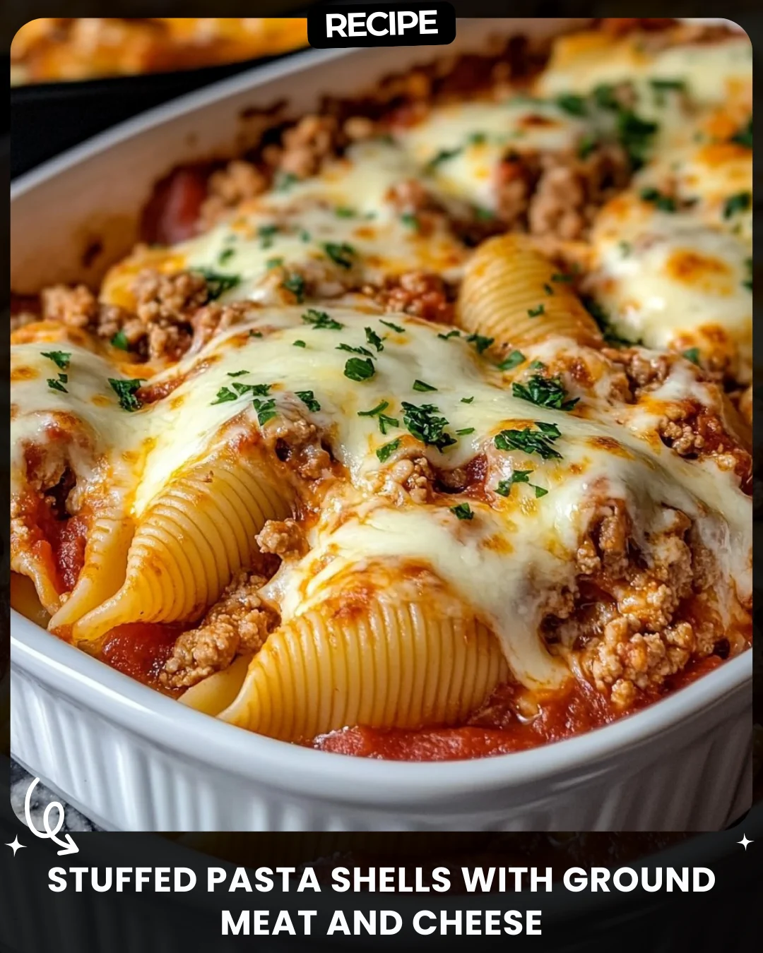 Stuffed Pasta Shells with Ground Meat and Cheese