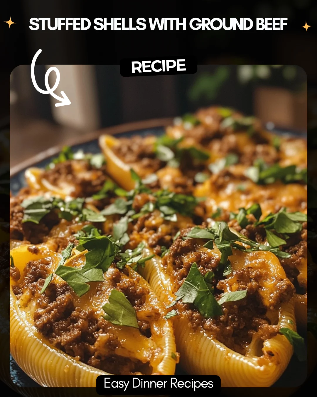 Stuffed Shells with Ground Beef