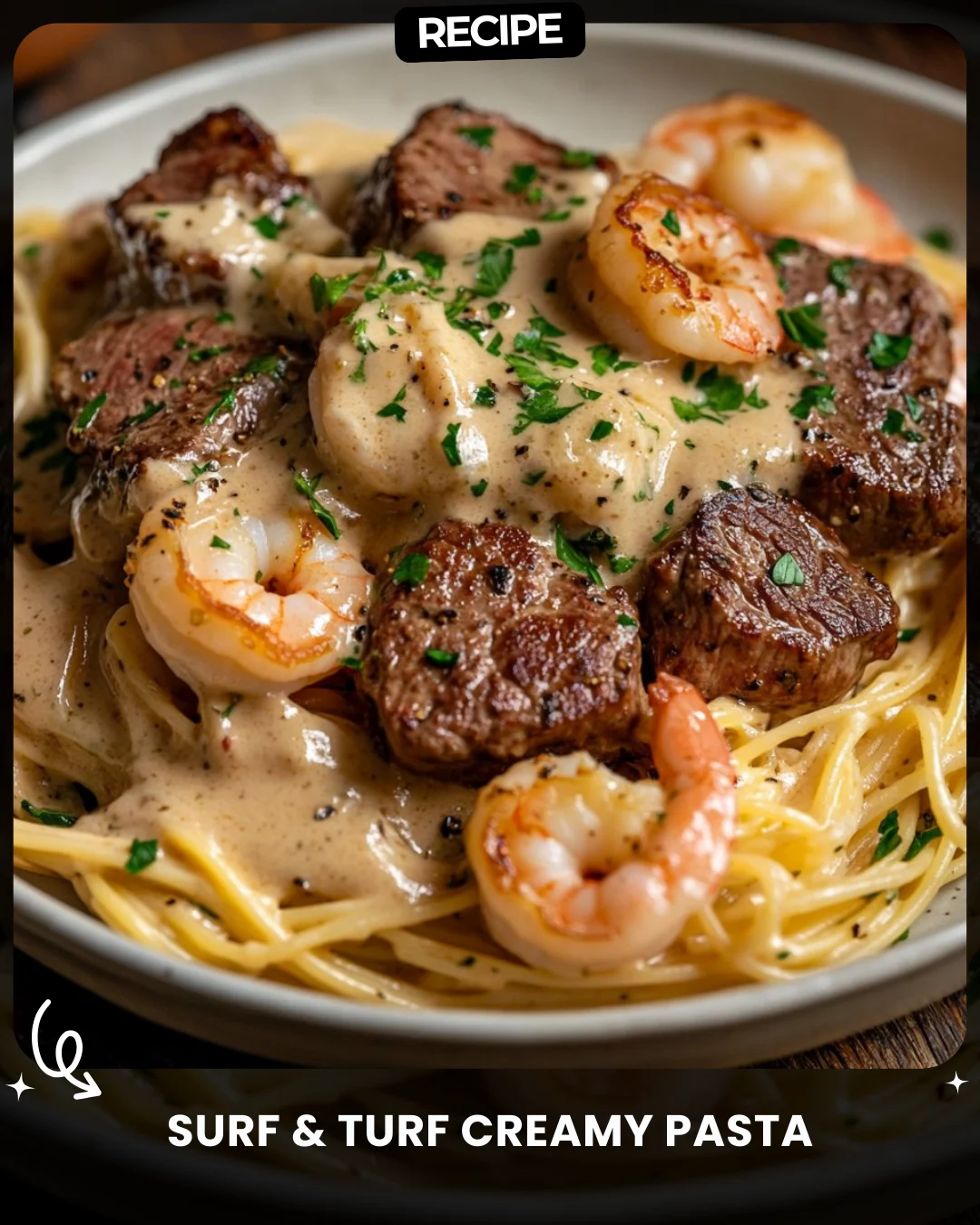 Surf & Turf Creamy Pasta