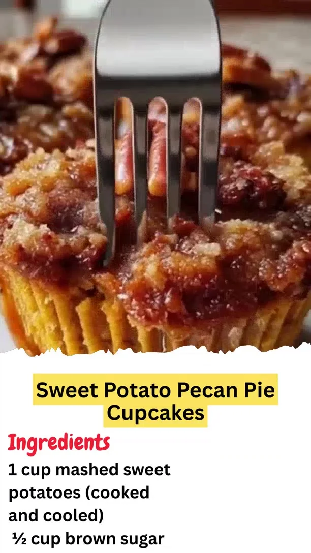 Sweet Potato Pecan Pie Cupcakes
