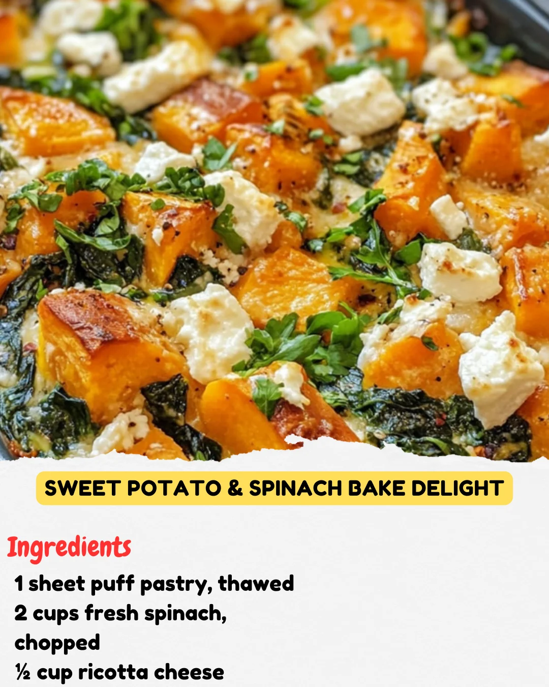 Sweet Potato & Spinach Bake Delight