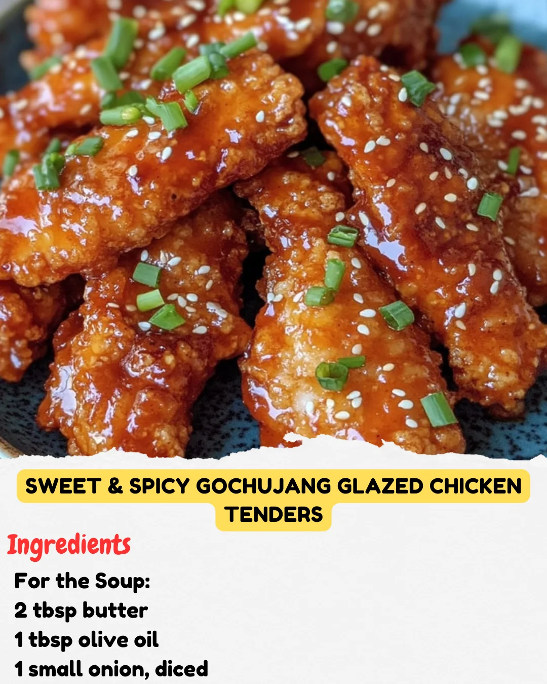 Sweet & Spicy Gochujang Glazed Chicken Tenders