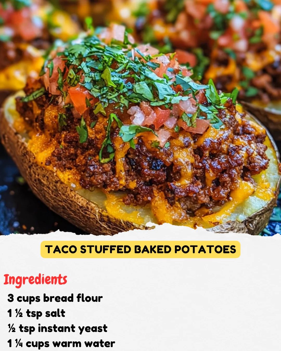 Taco Stuffed Baked Potatoes
