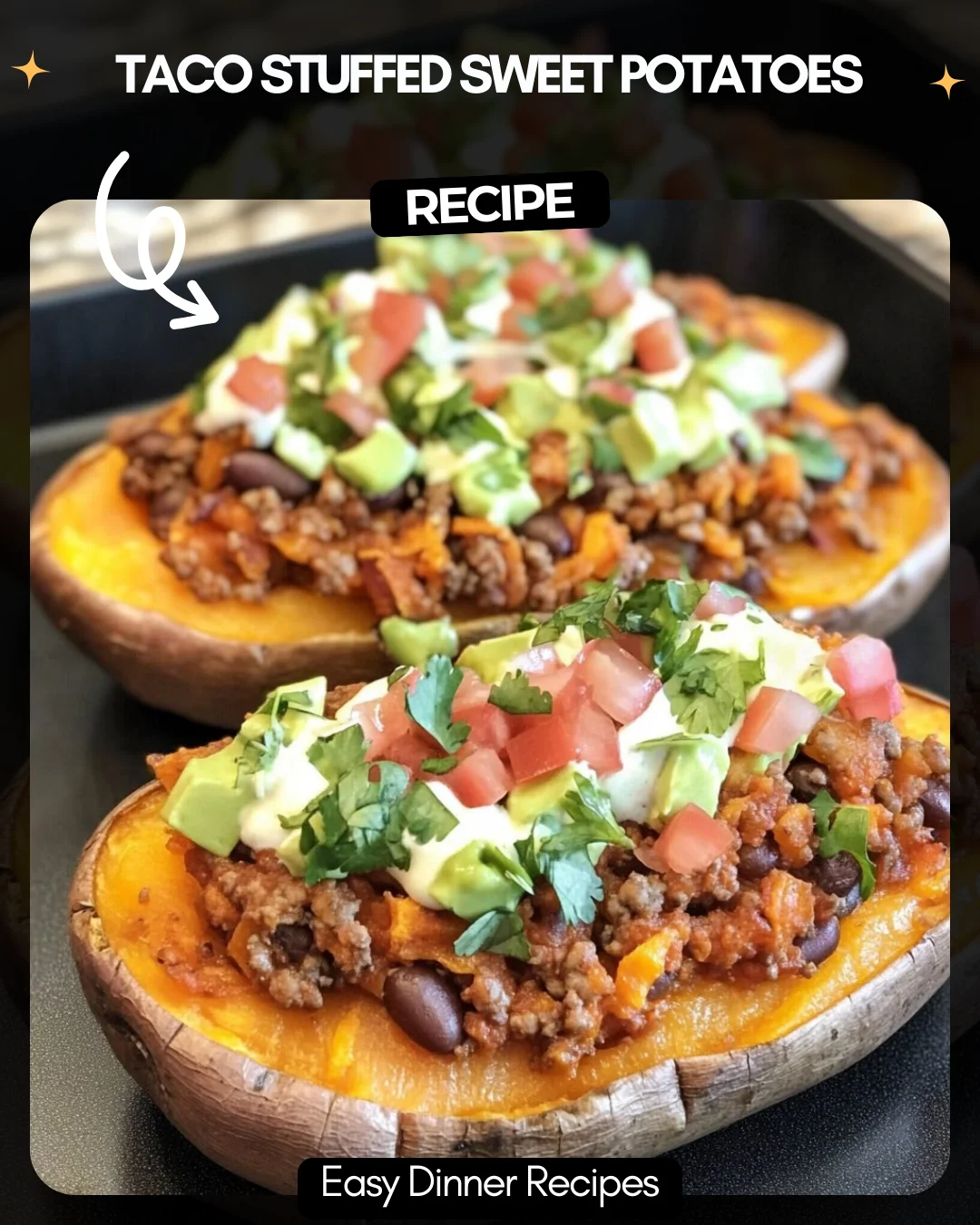 Taco Stuffed Sweet Potatoes