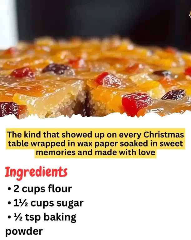 The kind that showed up on every Christmas table wrapped in wax paper soaked in sweet memories and made with love