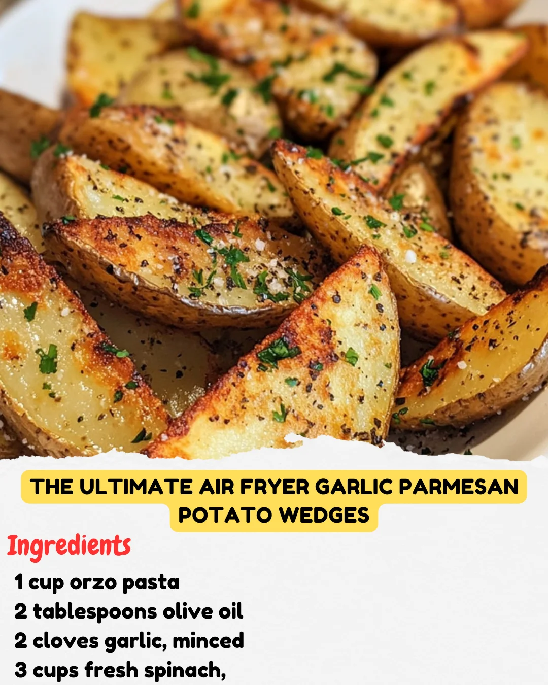 The Ultimate Air Fryer Garlic Parmesan Potato Wedges
