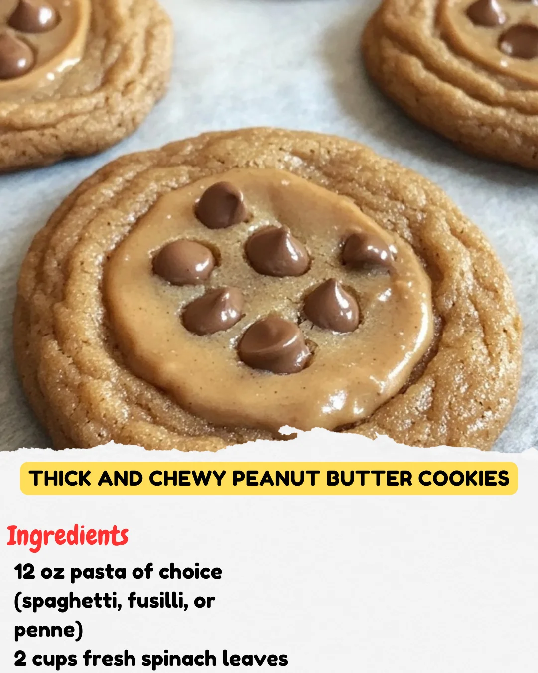 Thick and Chewy Peanut Butter Cookies