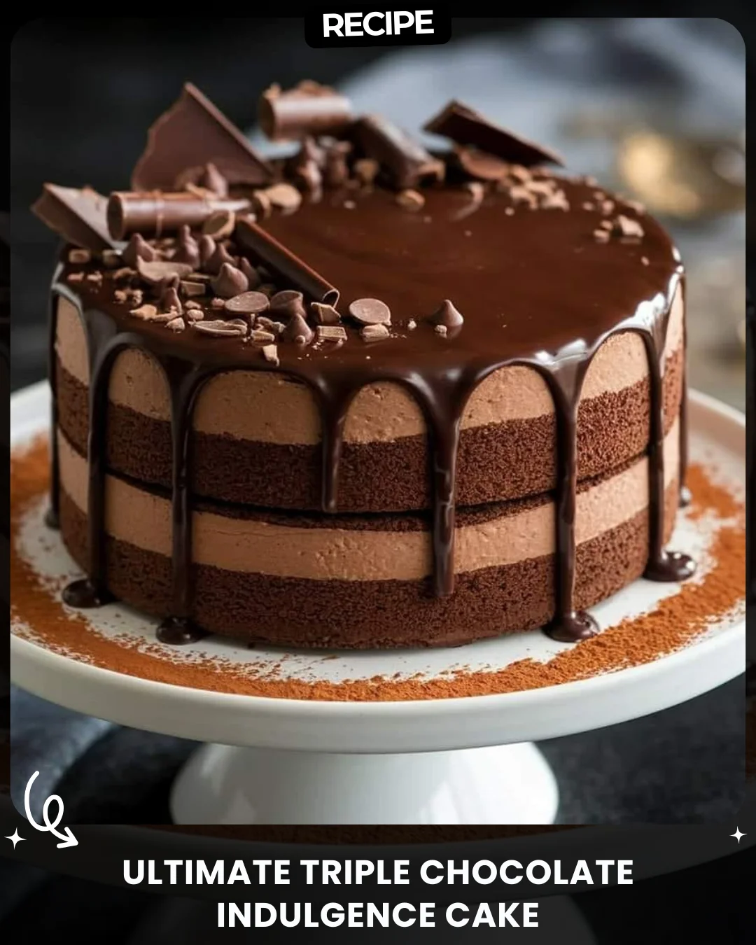 Ultimate Triple Chocolate Indulgence Cake