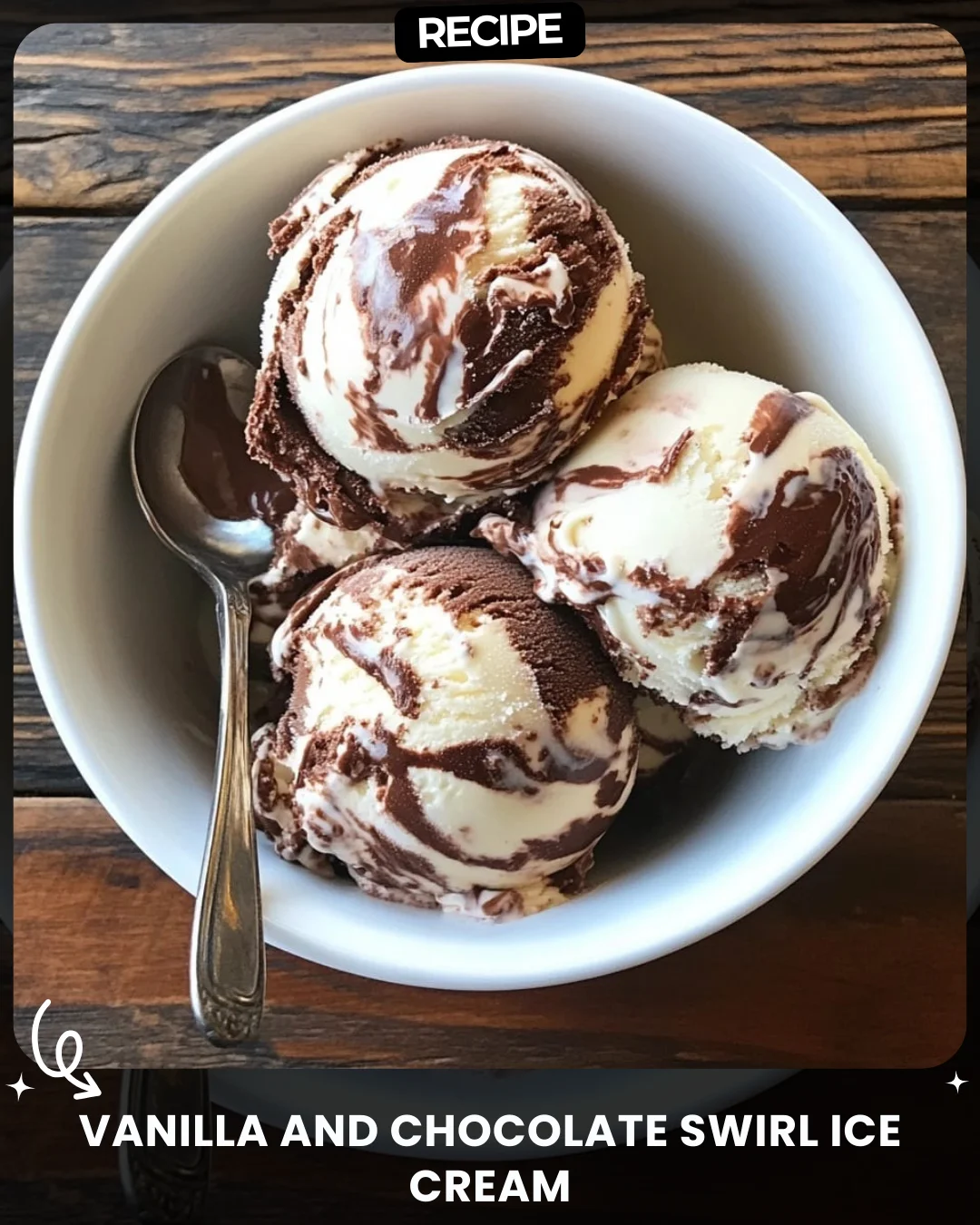 Vanilla and Chocolate Swirl Ice Cream