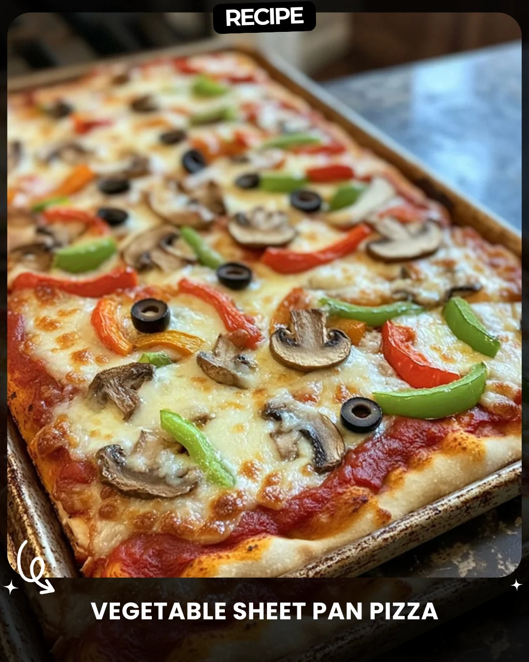 Vegetable Sheet Pan Pizza