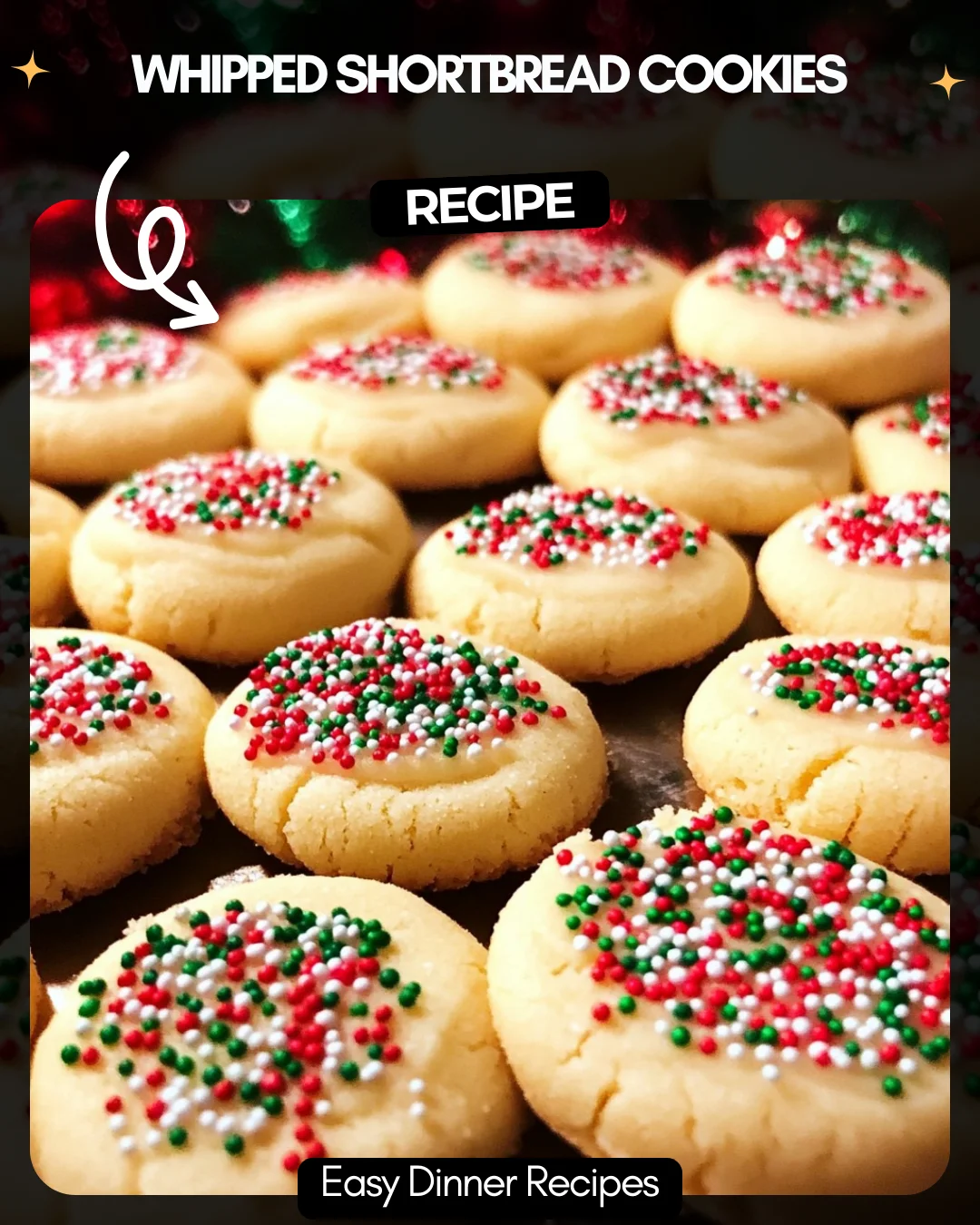 Whipped Shortbread Cookies