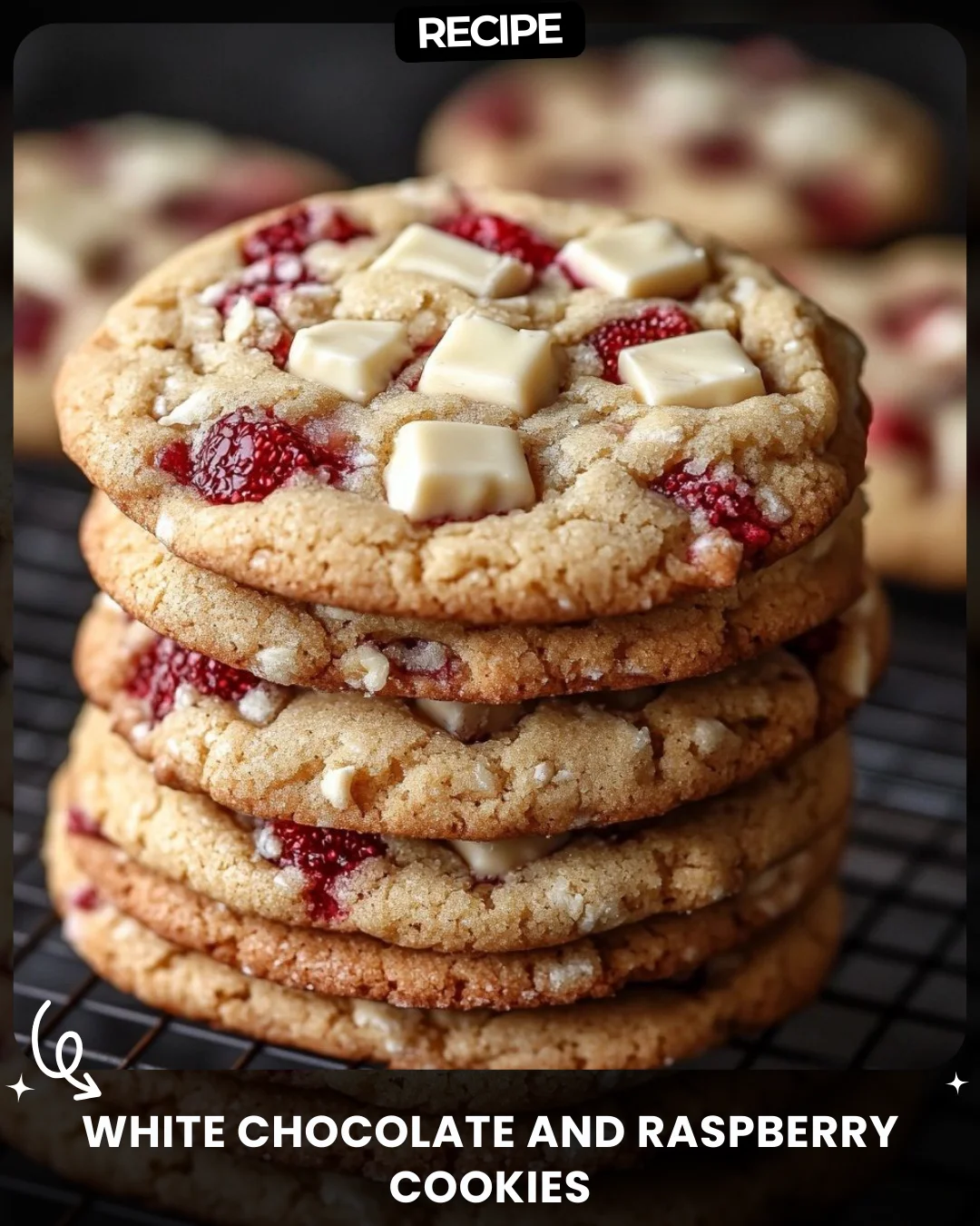 White Chocolate and Raspberry Cookies