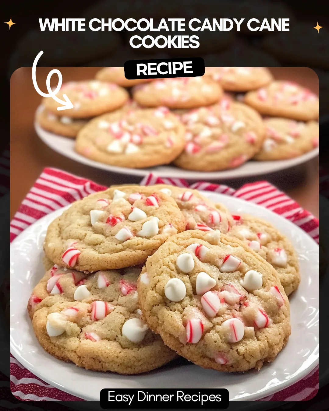White Chocolate Candy Cane Cookies