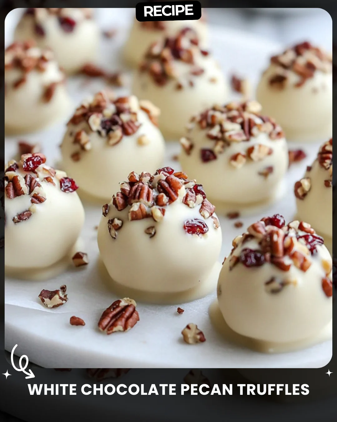 White Chocolate Pecan Truffles